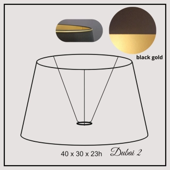 Dubai II 40cm black gold
